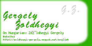 gergely zoldhegyi business card